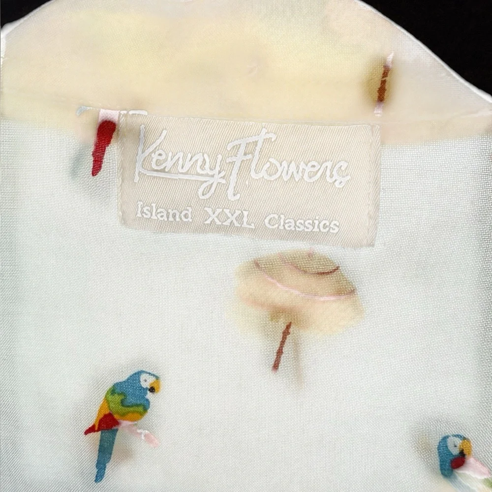 Kenny Flowers The Parrots and Palapas Men's Shirt - Picture 5 of 9